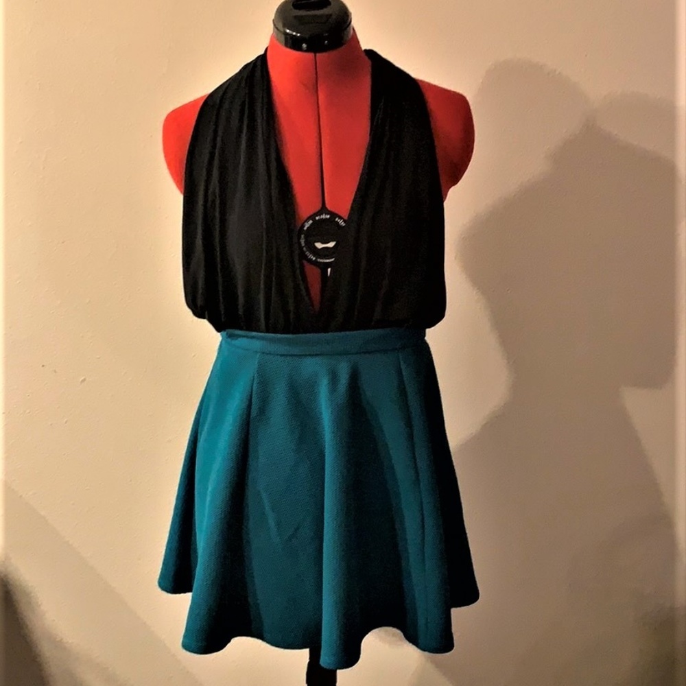 Teal Skater skirt